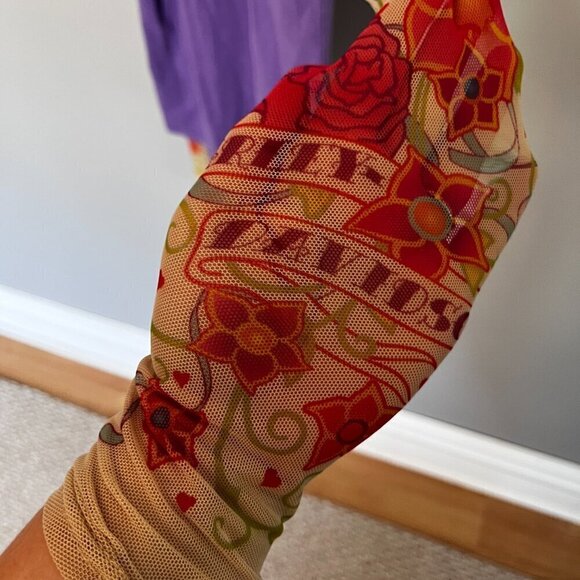 Harley Davidson Kids Girls Purple Tattoo Sleeve Shirt Large 12/14 Biker - Picture 8 of 11